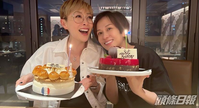 湯盈盈早前已提早為好友慶生。​